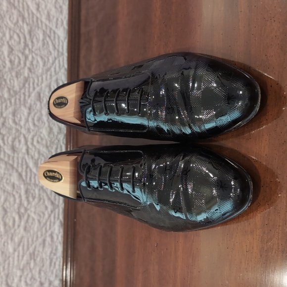 Prada Patent Leather Oxford Shoes Black - Size US 9 - Picture 2 of 7